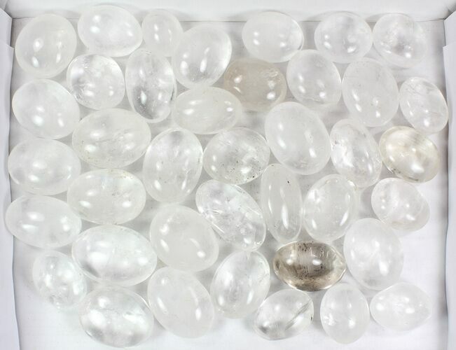 Lot: Polished Clear Quartz Pebbles - kg ( lbs) #77924